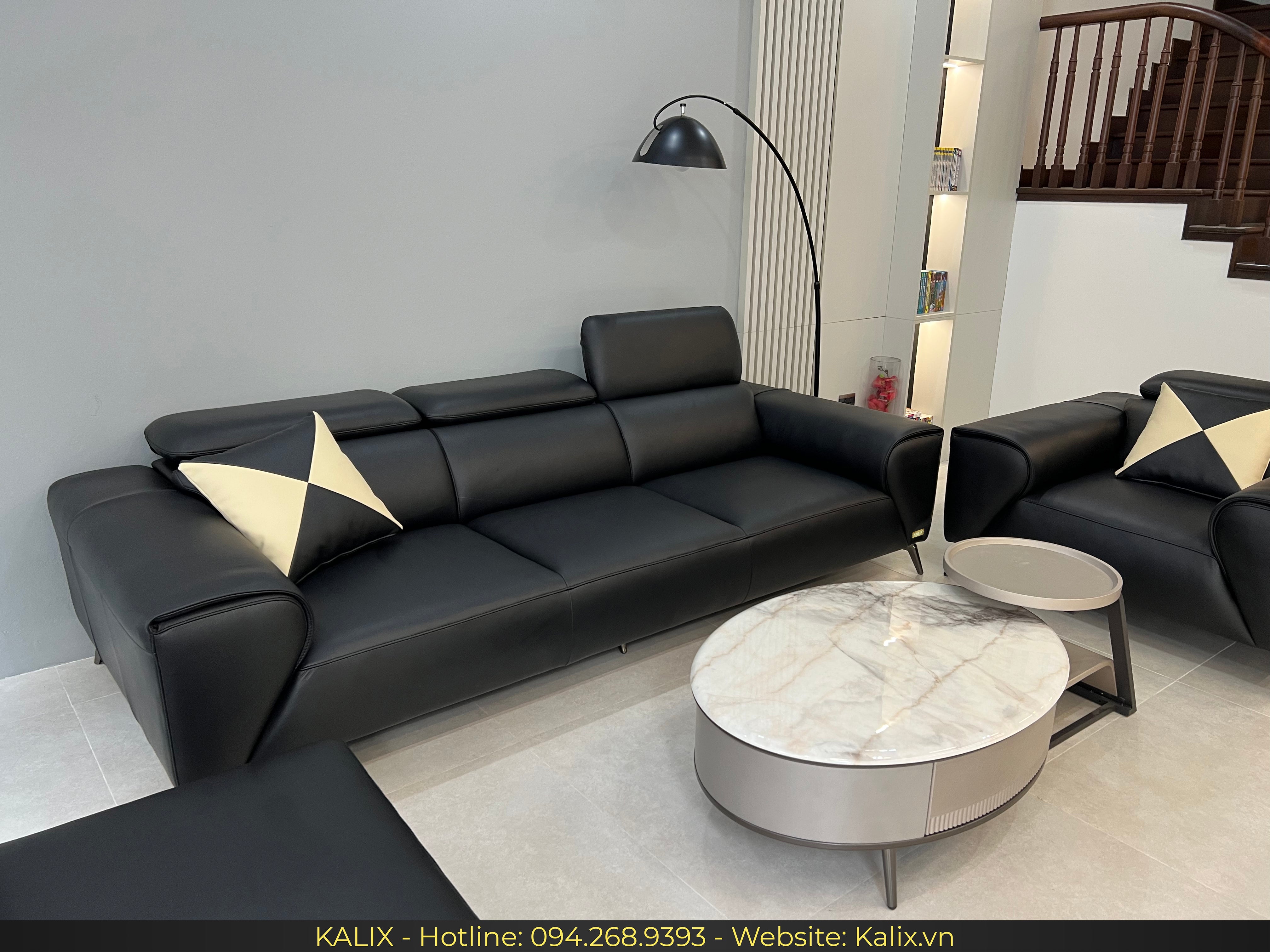 Sofa Cyrus Da Bò Tự Nhiên Prescott (Mastrotto) - Chị Hiền Sóc Sơn