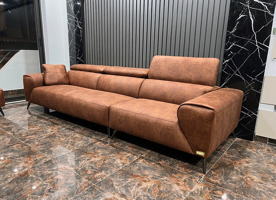 Sofa CYRUS bọc da Camel