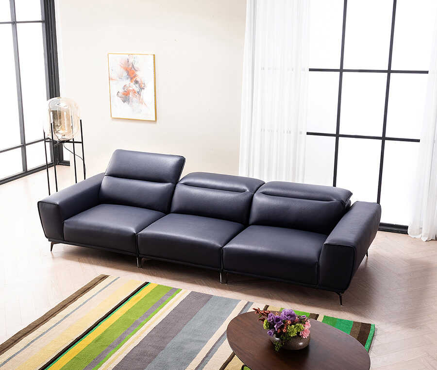 Sofa văng da 3 chỗ tựa gật gù - ARIEL - 08