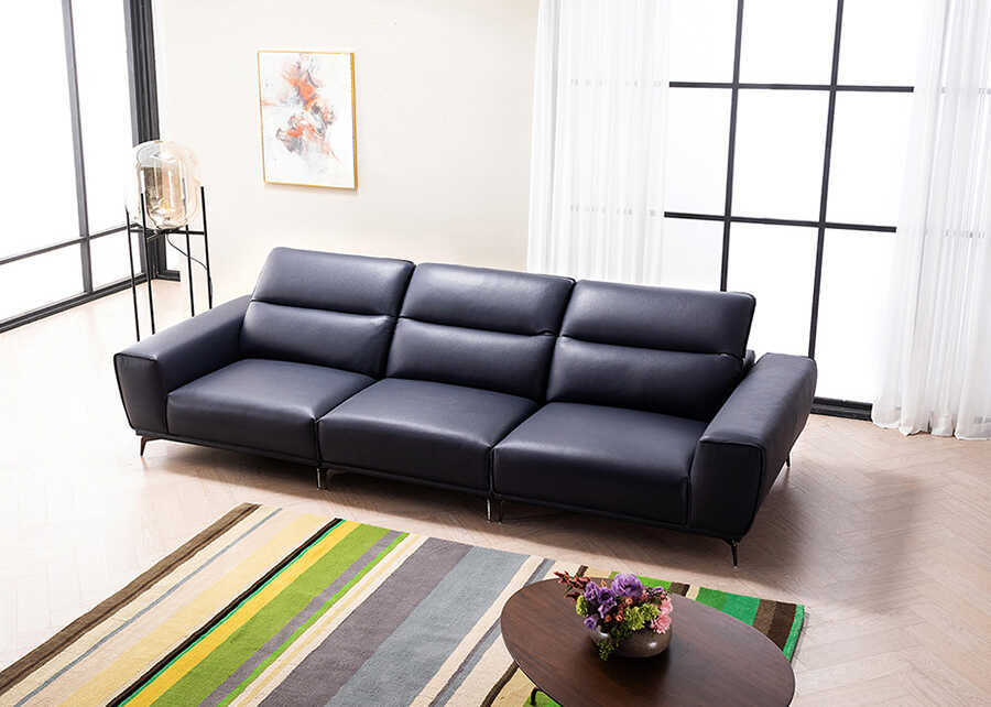 Sofa văng da 3 chỗ tựa gật gù - ARIEL - 04