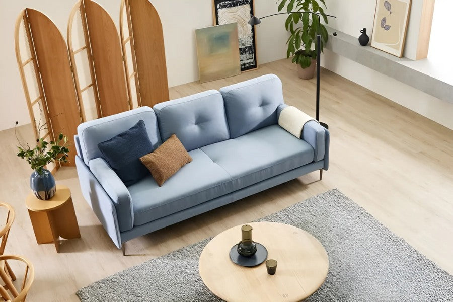 BONI - Sofa văng nỉ 3 chỗ tựa gối