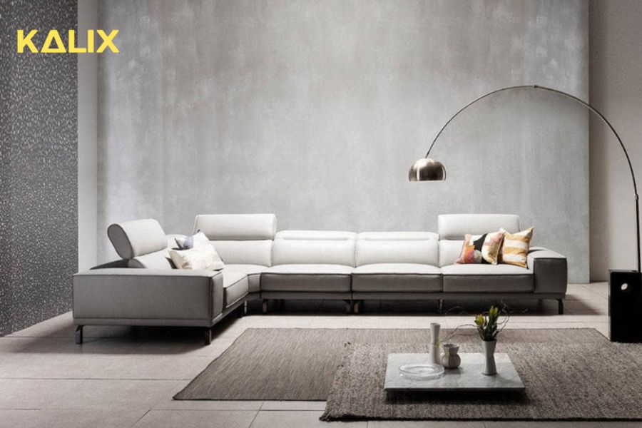 Sofa góc da 5 chỗ tựa gật gù C.MILANO