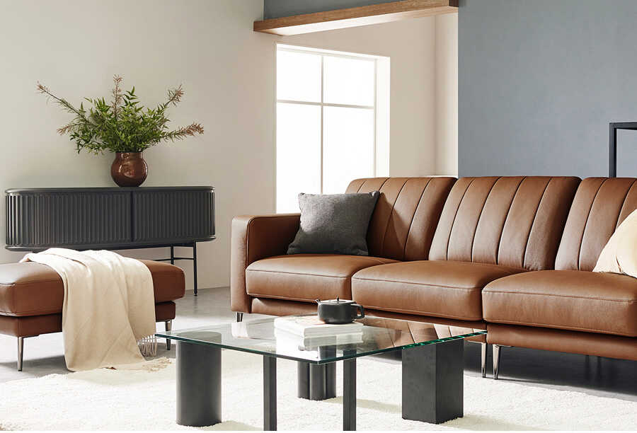 Sofa văng da 3 chỗ tựa liền Dona 31