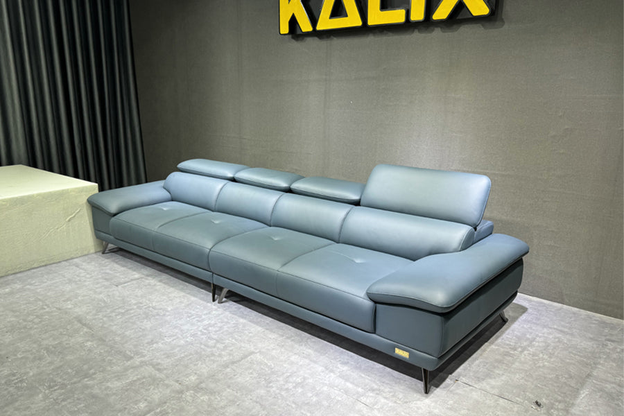 sofa bọc da Rio màu xanh Navy