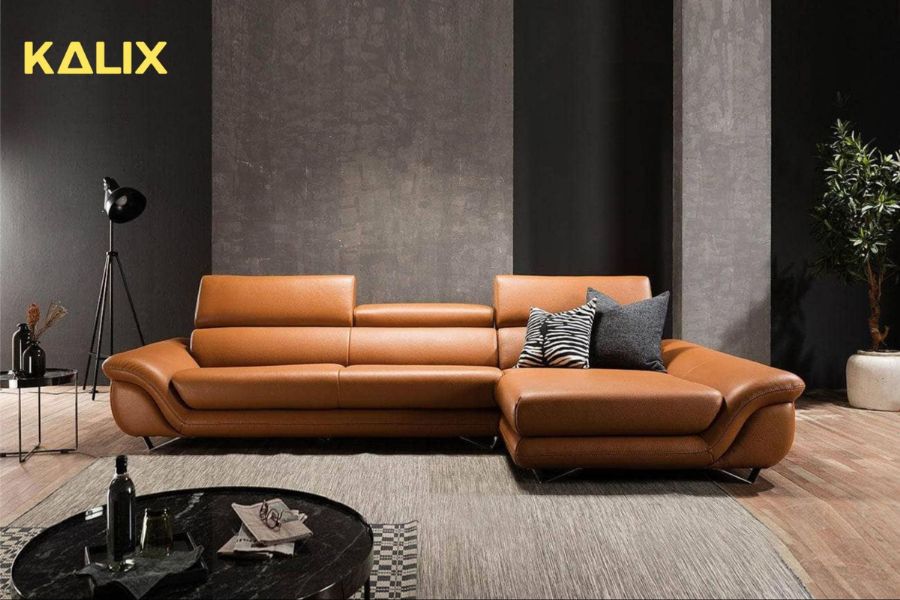 Sofa góc da 3 chỗ tựa gật gù FLORENCE