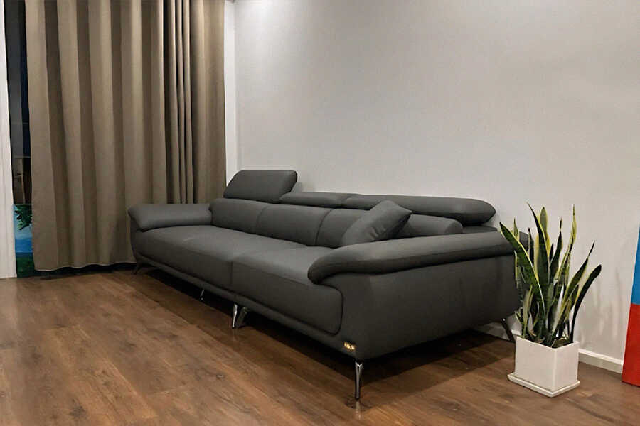 Ghế sofa phòng ngủ 3 chỗ tựa gật gù với màu đen