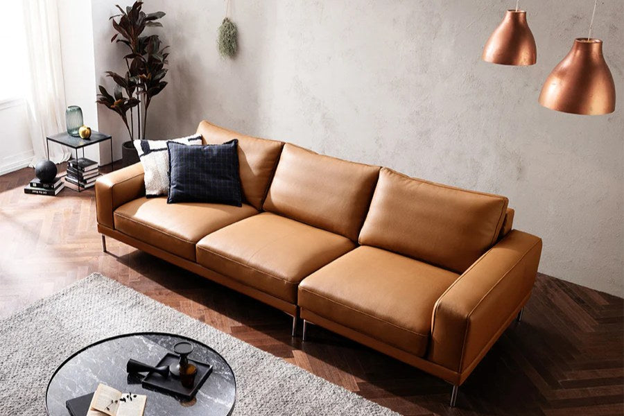 Ghế sofa văng da 3 chỗ tựa liền phù hợp cho văn phòng