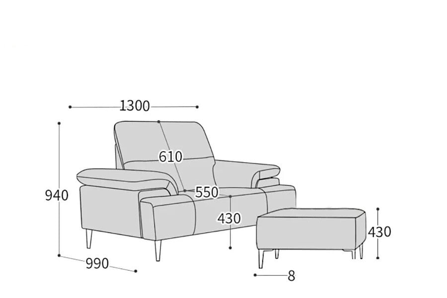 Kích thước ghế sofa đơn