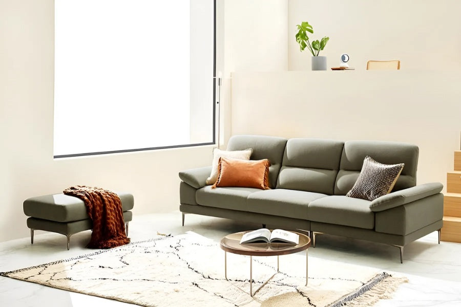 ROSA - Sofa văng nỉ 3 chỗ tựa liền