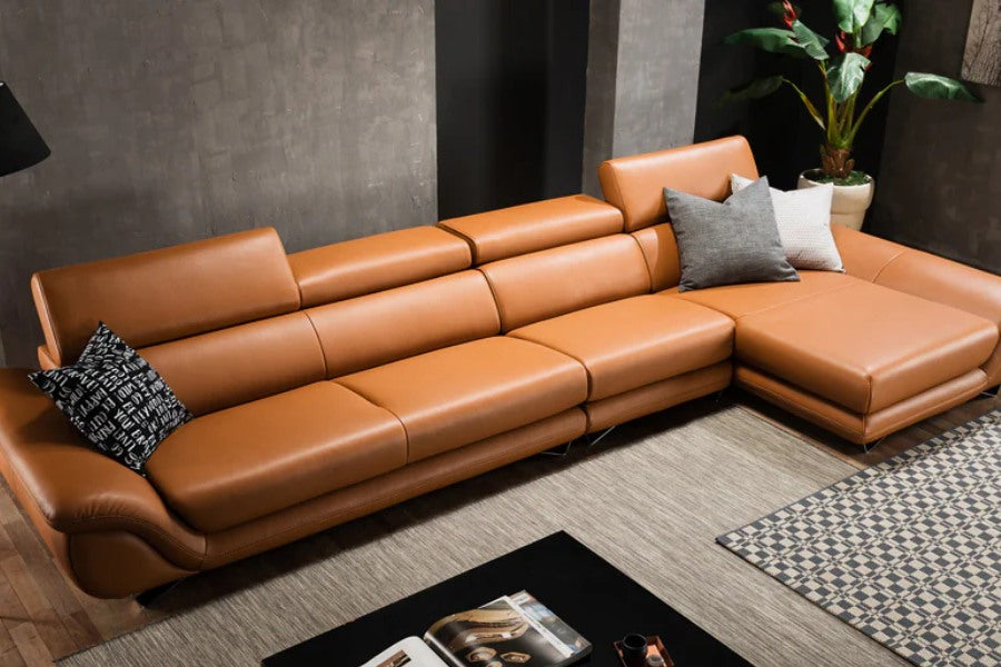 Hình ảnh Sofa góc bọc da cao cấp tại KALIX