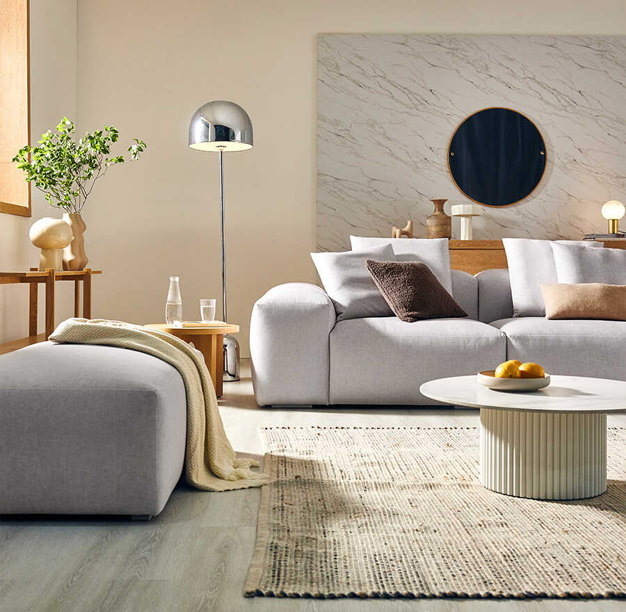 Sofa góc nỉ 3 chỗ tựa liền JORDANE - 14