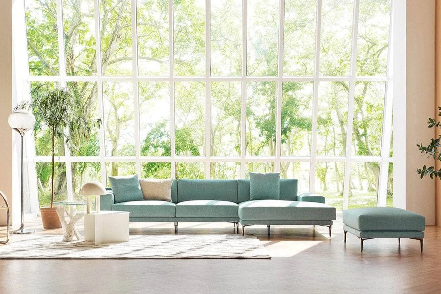 Sofa góc nỉ 4 chỗ tựa liền DESANO