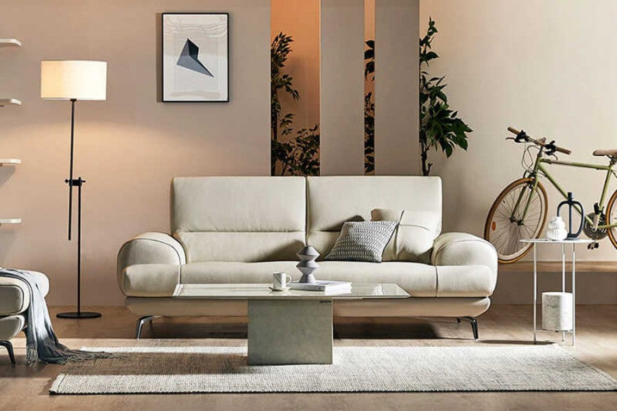 Sofa văng da 2 chỗ tựa liền LEYTON 