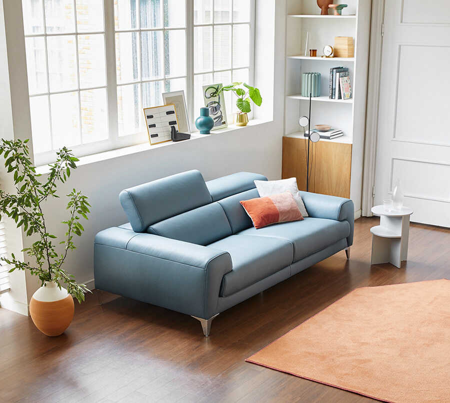 Sofa văng da 2 chỗ tựa gật gù Hudson 11