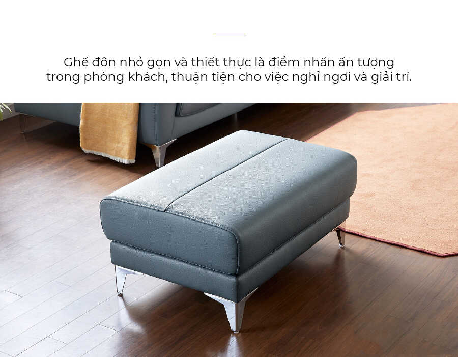 Sofa văng da 2 chỗ tựa gật gù Hudson 26