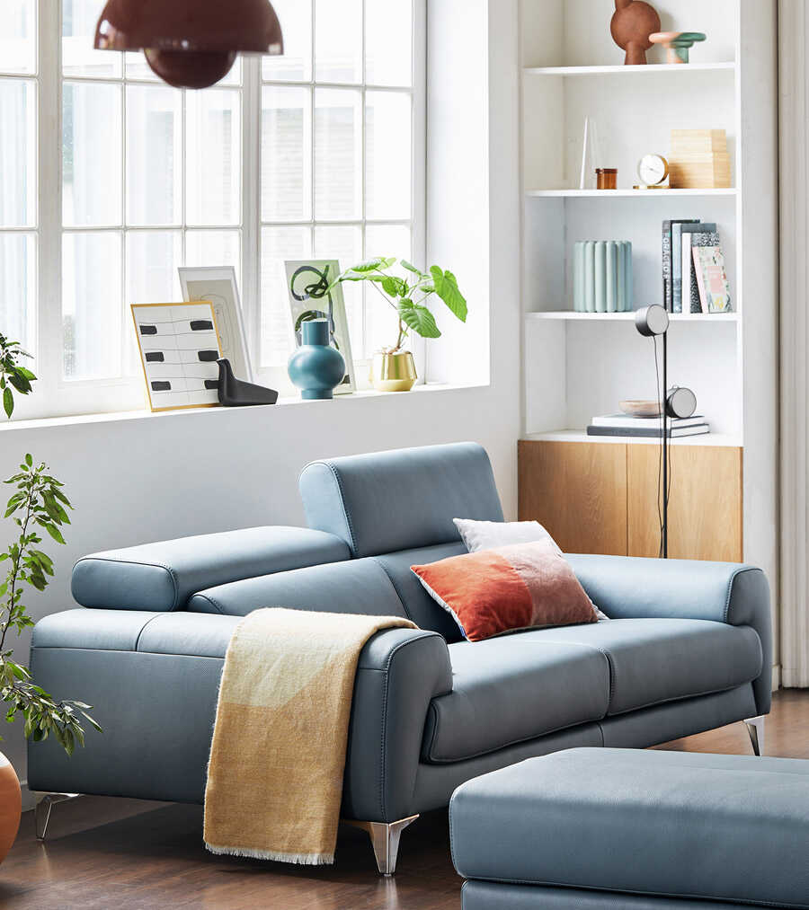 Sofa văng da 2 chỗ tựa gật gù Hudson 12