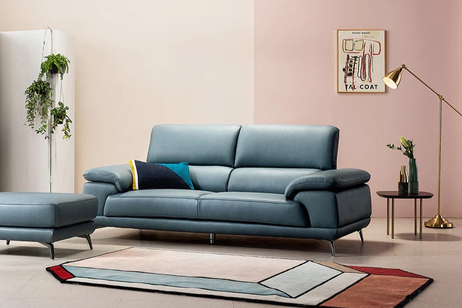 Hình ảnh sofa văng da 2 chỗ tựa liền BERNI