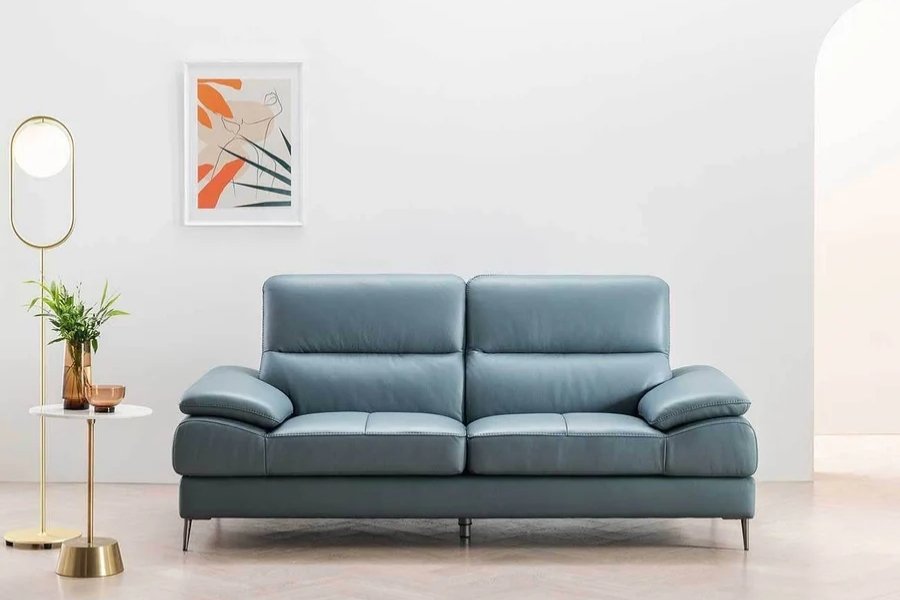 Sofa văng da 2 chỗ tựa liền VERUP