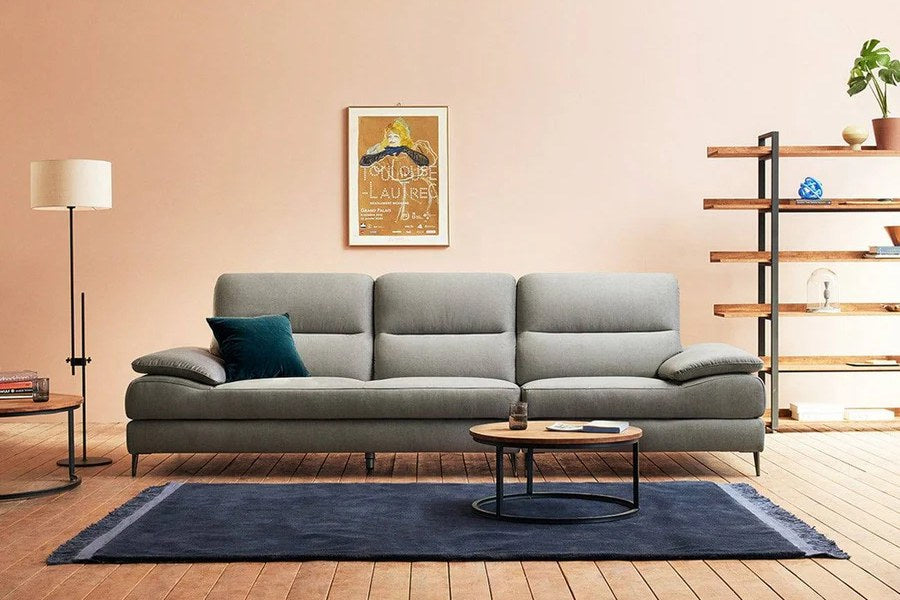 Sofa văng nỉ màu xám VERUP