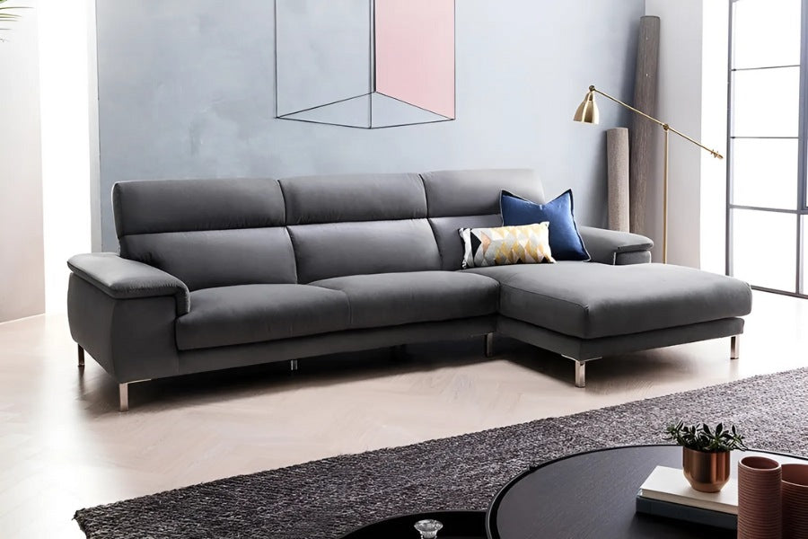 SUS - Sofa góc nỉ 3 chỗ tựa liền