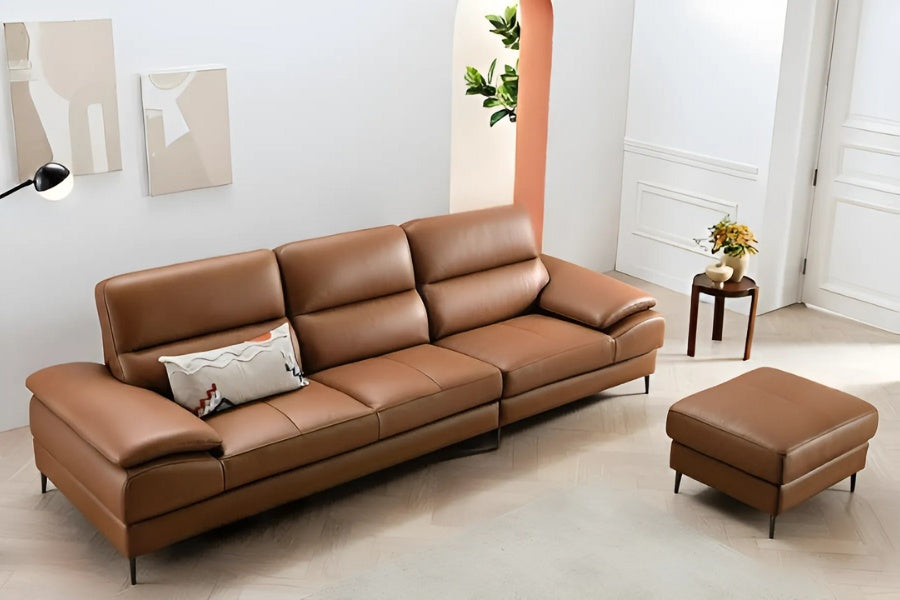 VELVET - Sofa văng da 3 chỗ tựa liền