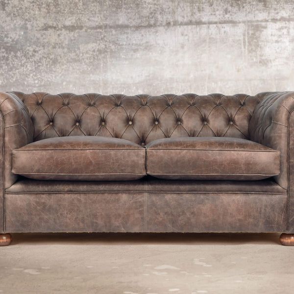 hardware blok Tot ziens Hector 2 Seat Chesterfield Sofa In Hickory Vintage Leather – Simply  Chesterfields