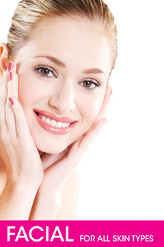 Woman receiving a facial treatment