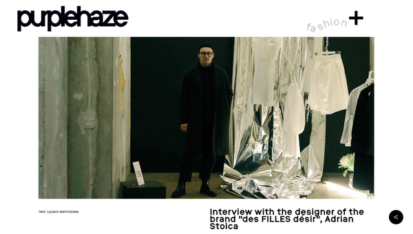 Adrian Stoica/ des FILLES désir Interview Purplehaze Magazine