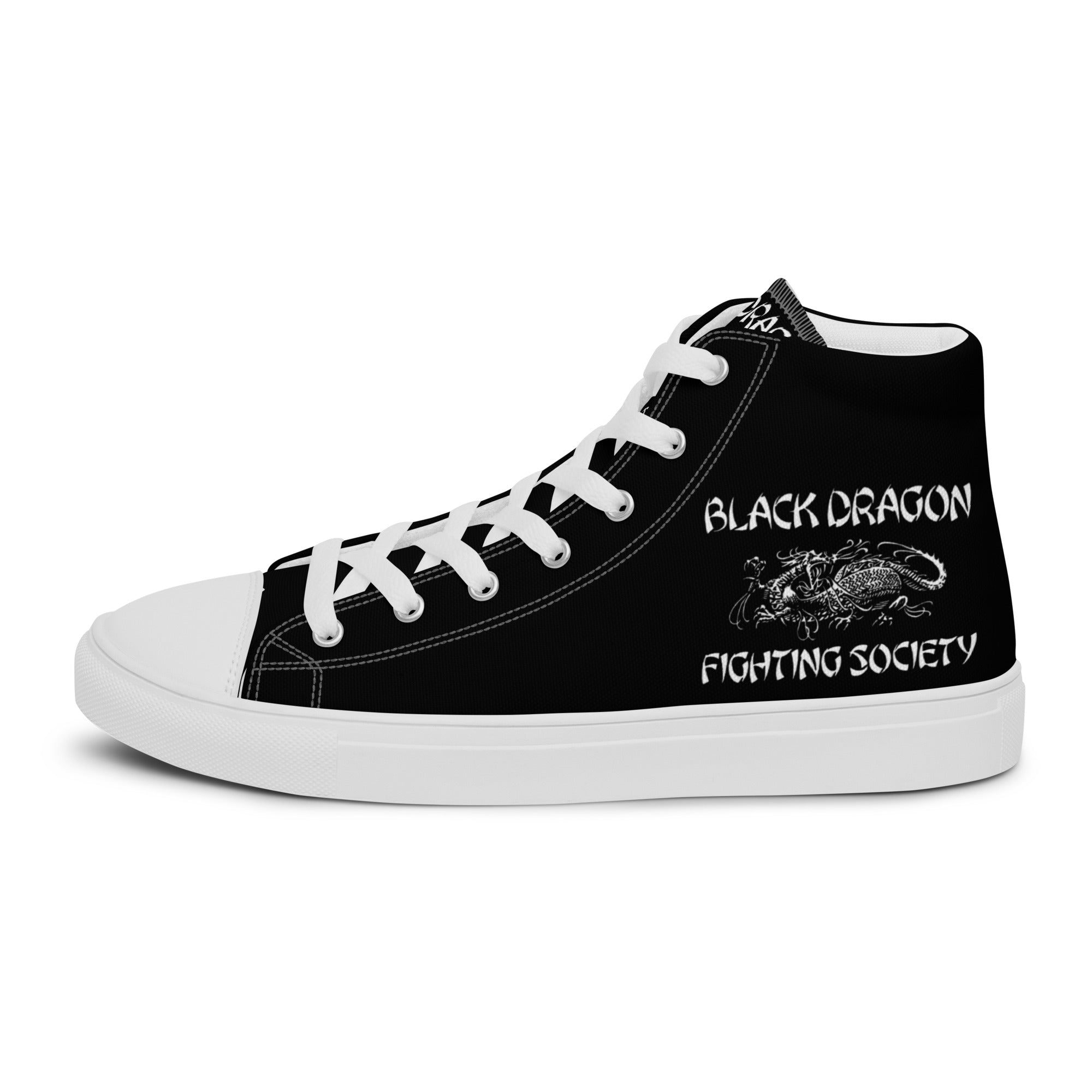 Men’s high top canvas shoes – BLACK DRAGON FIGHTING SOCIETY