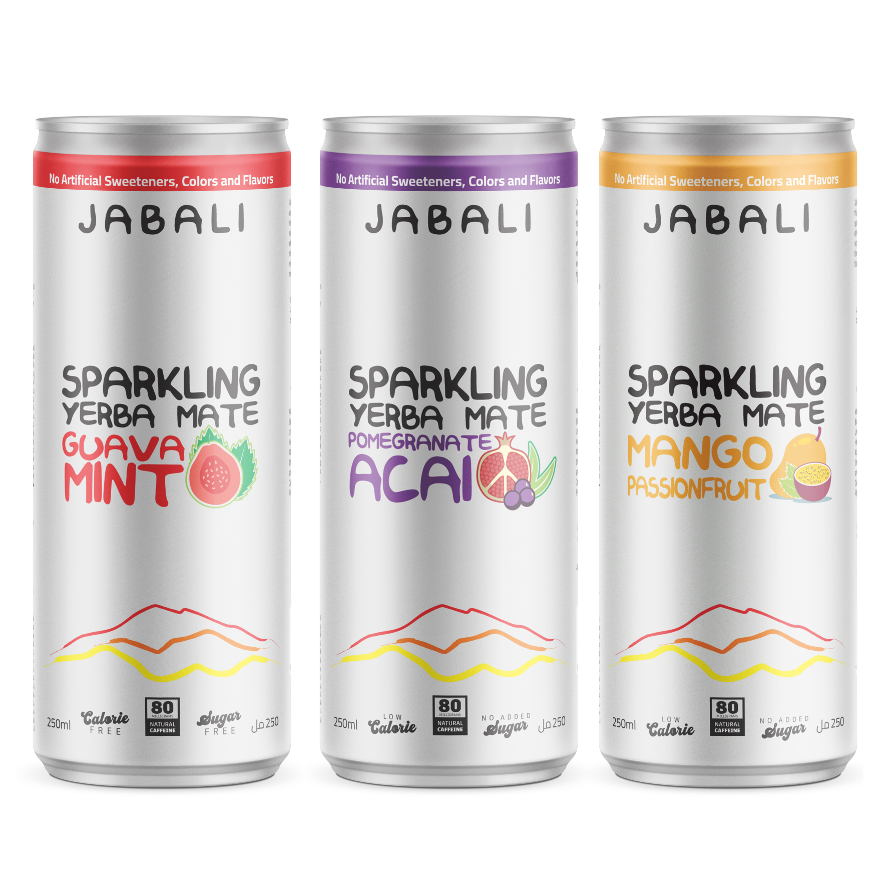 Mixed Drinks Bundle (12-pack Guava Mint, 12-pack Pomegranate Acai, and 12-pack Mango Passionfruit) - Jabali product image