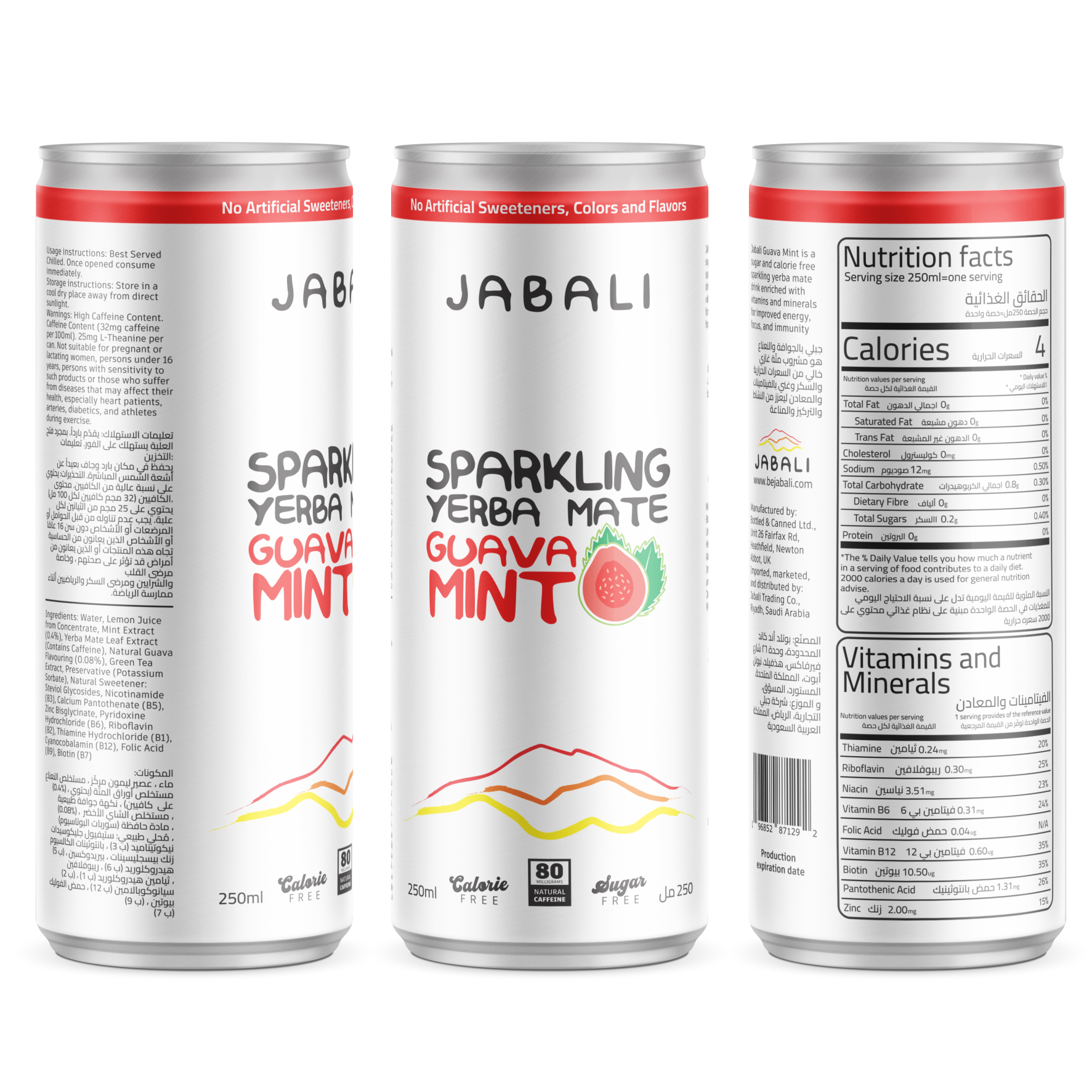 Guava Mint Sparkling Yerba Mate (12-pack) - Jabali product image