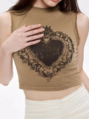 'Queencard' y2k Punk Distressed Tank Top - AlielNosirrah