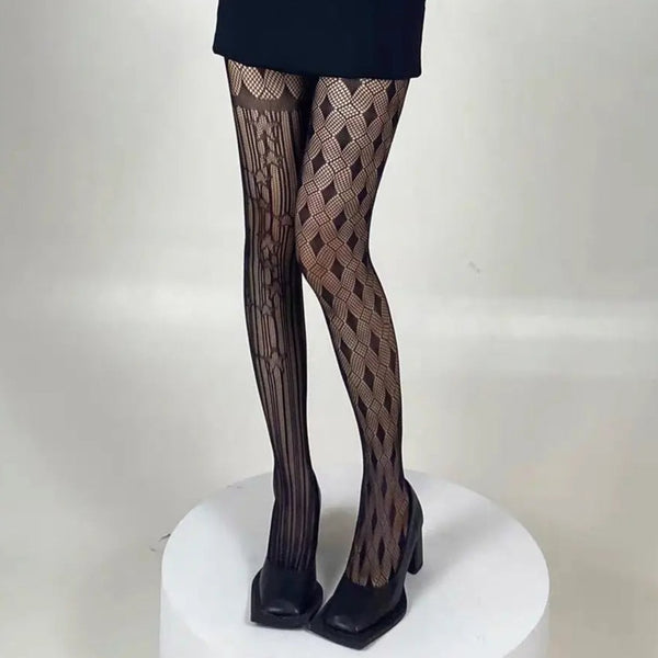 AlielNosirrah- 'Dear Diary' Bow Tie Pearl Beads Kawaii Tights