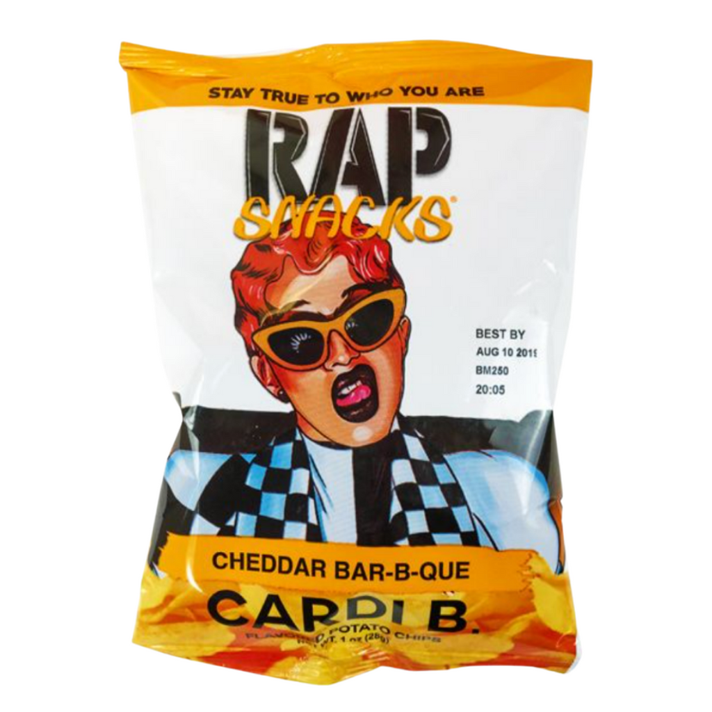 Rap Snacks Cheddar BarBQue Cardi B chips (72g) Willy Wacky Snacks