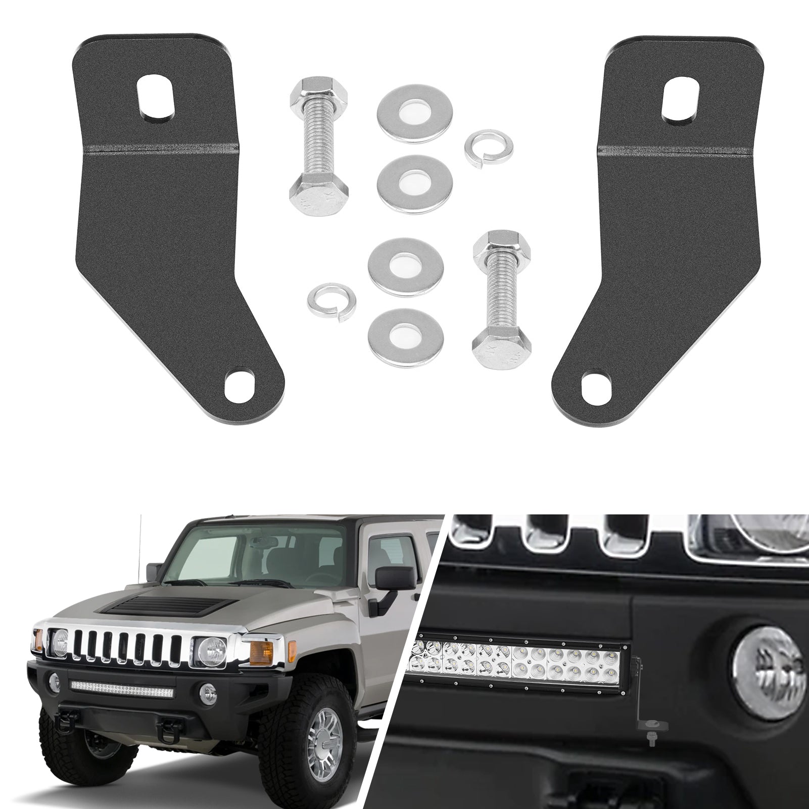 2006-2010 Hummer H3 Front Hidden Bumper Fog Light Pod Mount Bracket | Weisen