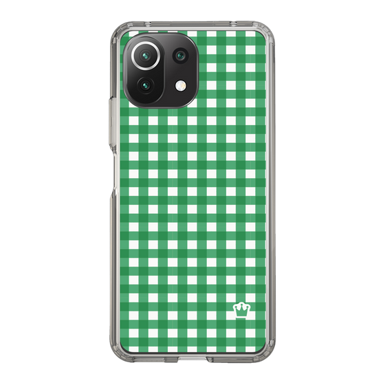 スリムプロテクションケース For Xiaomi Mi 11 Lite 5g Checkered Green ギンガムチェック グリー