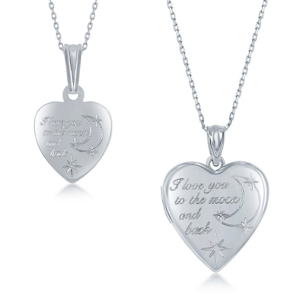 Mother/Daughter Necklaces Heart Locket/Pendant Sterling Silver