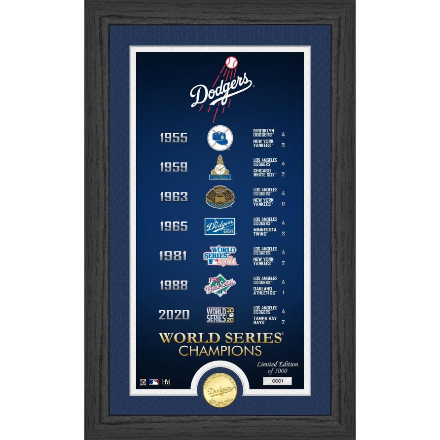 Los Angeles Dodgers 2020 World Series Champions Signature Trophy