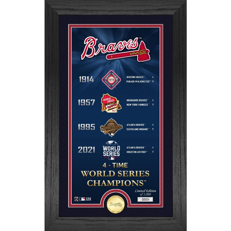 Framed Atlanta Braves 2021 World Series Champions Facsimile