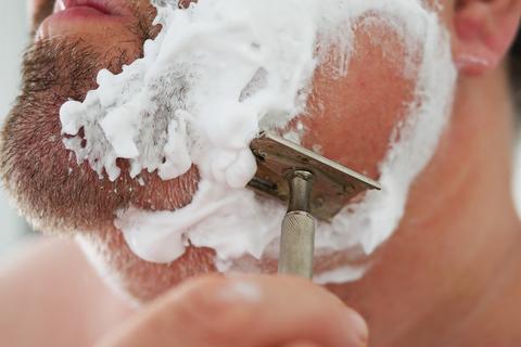 Razor blades will leave a babyish touch on your face while shaving.