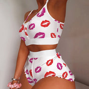2 Pieces Cami Pajama Cute Crop Top & Shorts