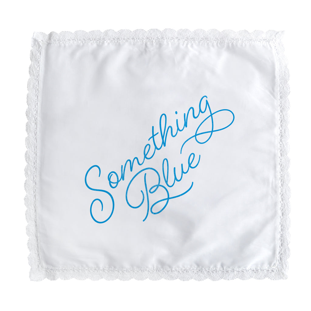 blue lace handkerchief