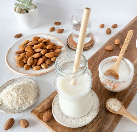 almond milk freshly prepared vegan