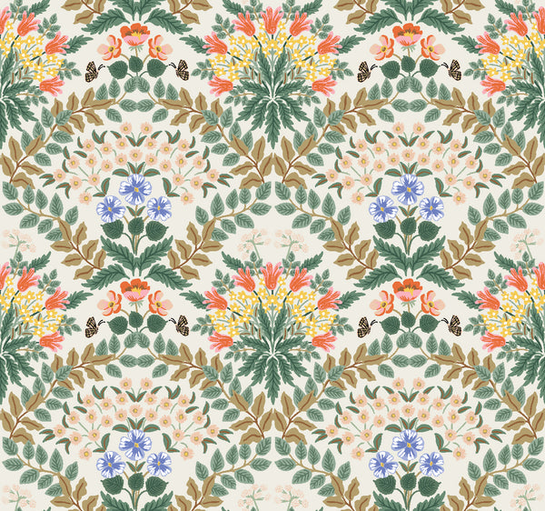 Rifle paper co. Bramble Briar Navy Fabric quilting cotton, Bramble floral  print fabric, Rifle Paper Co. fabric, blue & Pink Floral fabric