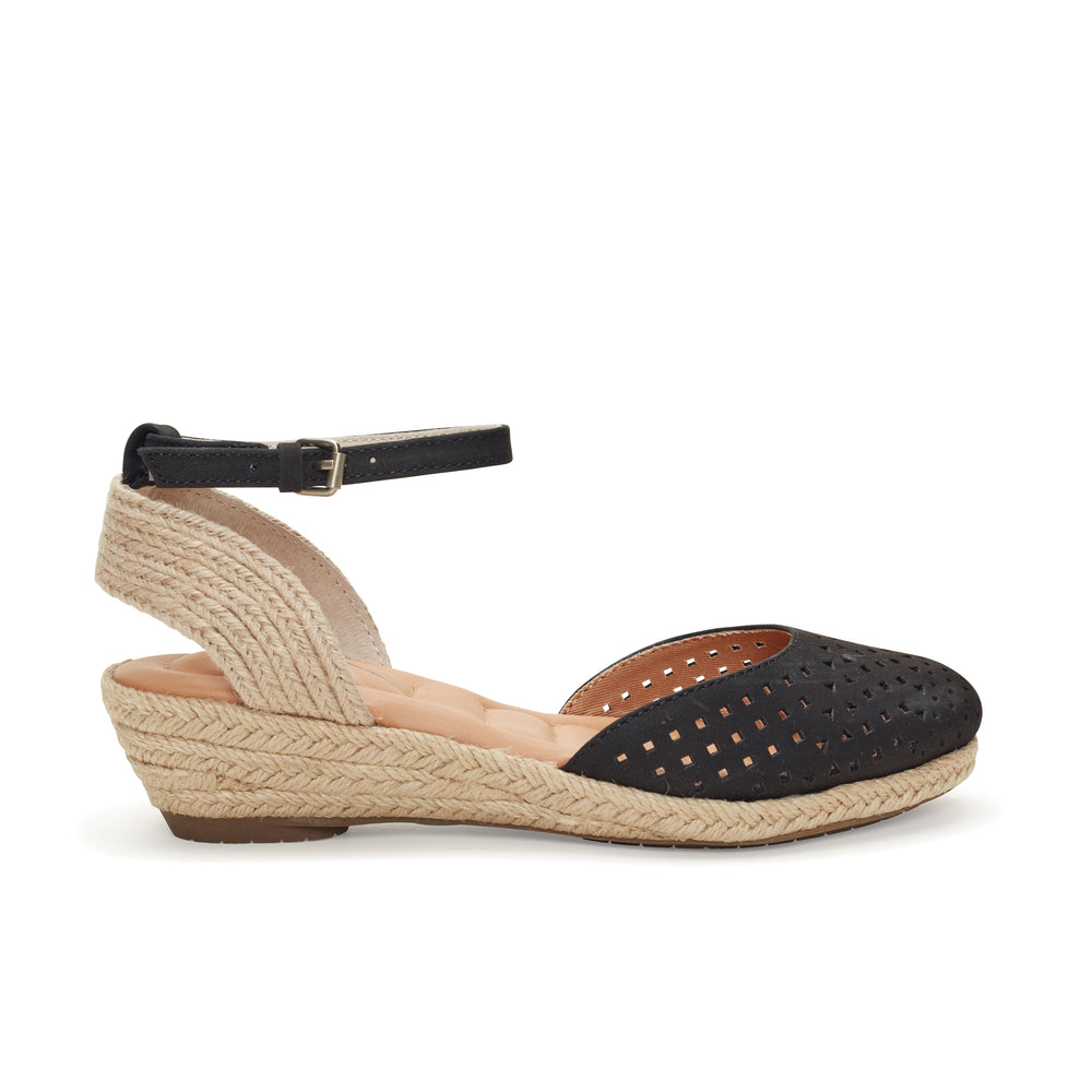 Norina Black Leather Sandal | Me Too 