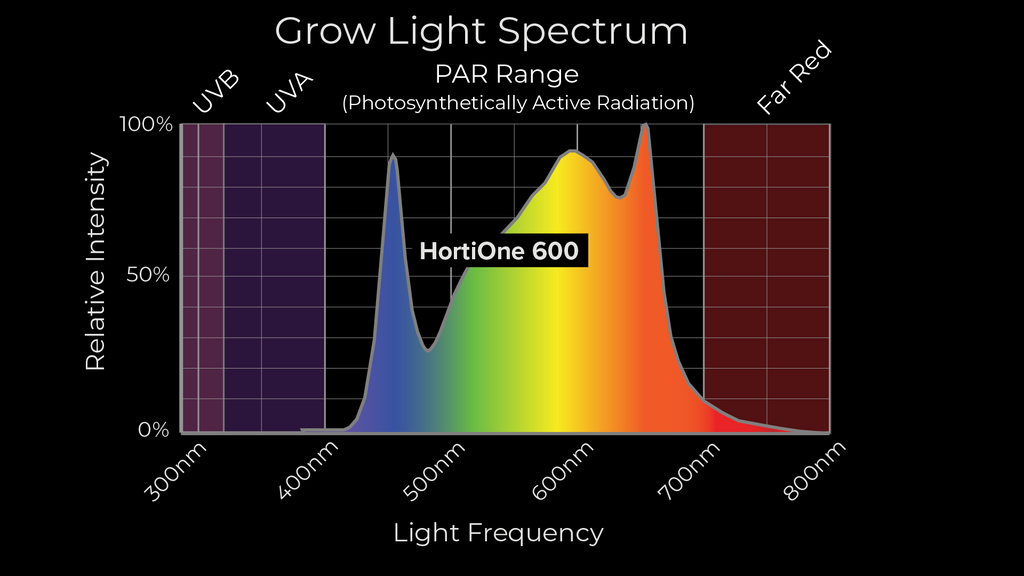 HortiOne 600 x pack PAR test and review - MIGROLIGHT