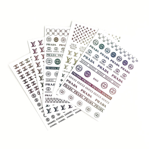 STICKER - CHANEL, GUCCI & LV  SET 5 PCS — ATN Nail Supply