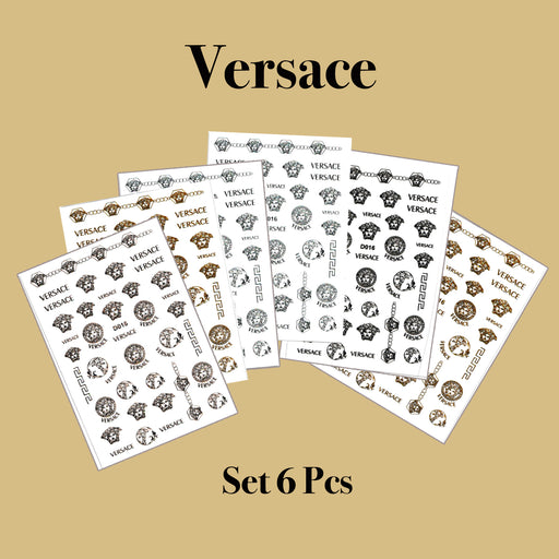FENDACE FENDI x Versace Set of 4, Sticker Stamp Sheet Designer Logo Gift  Wrap