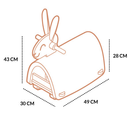 dimensiones del conejo Patapata