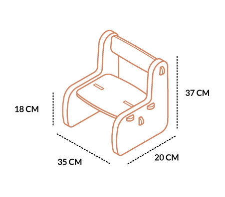 Dimensiones de la silla Freja